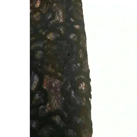 SUZI CHIN for‎ MAGGY BOUTIQUE Black CAP Sleeve LACE Cocktail DRESS LBD Size 12P - Picture 5 of 11